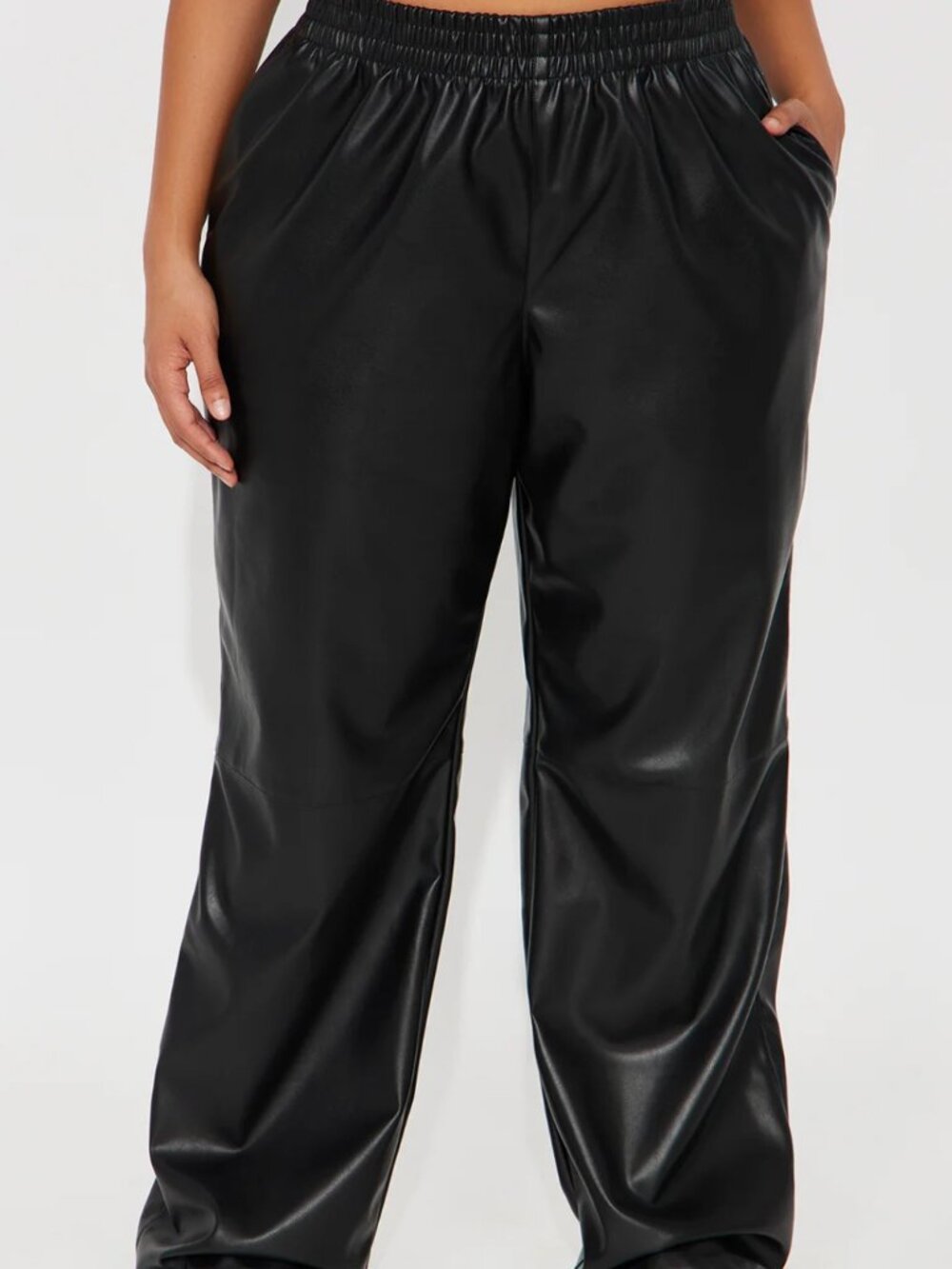 NWT Faux Leather Jogger Pant